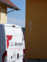 Hausnummer abgesetzt in Putz